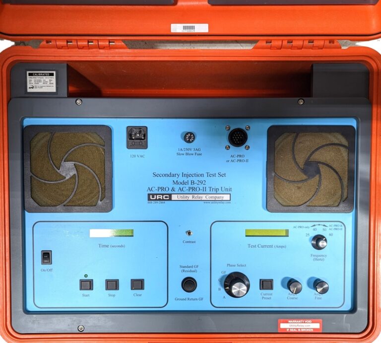 URC Utility Relay Company Model B-292 Secondary Injection Test Set Unit
